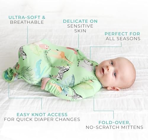 Posh Peanut Newborn Knotted Baby Gown 0-3 Months