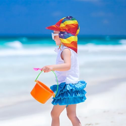 Adjustable Rainbow Flag Sun Hat
