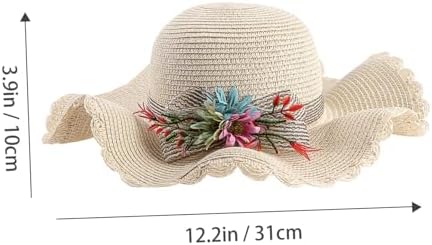 LIFKOME Boys and Girls Straw Hat Soft Breathable UV-Protective