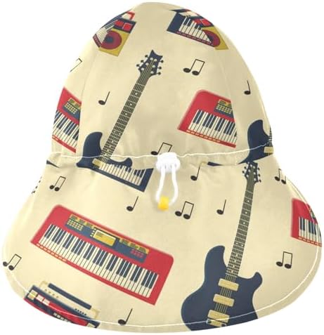 Retro Guitar Sunhat for Toddlers Protection and Style