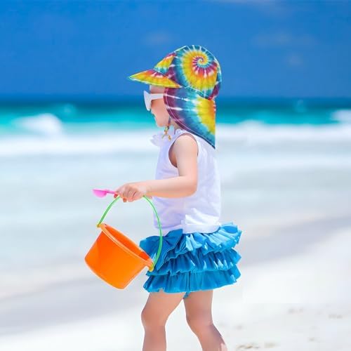 Emelivor Multicoloured Spiral Tie Dye Sun Hat for Kids