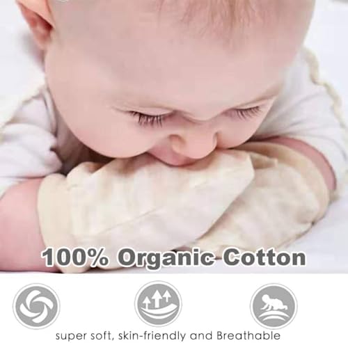 MOMSMENU Newborn Mittens 3 Pack Organic Cotton No Scratch
