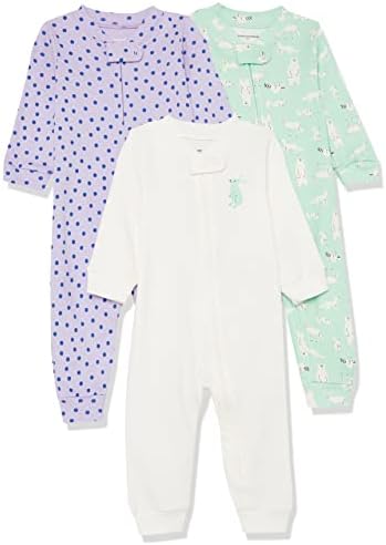 Amazon Essentials Toddler Blanket Sleepers Snug-Fit Cotton Pajamas - Buy 2 Save 20