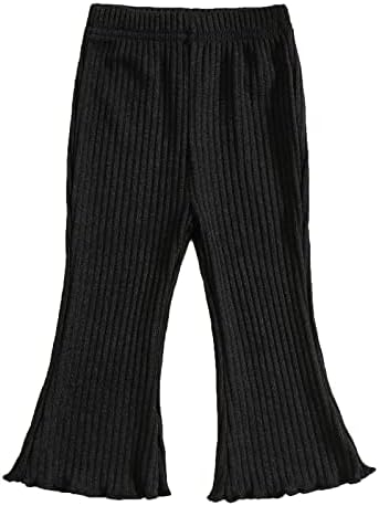 Flared Ribbed Flage pants for Baby Girls - Set of 3