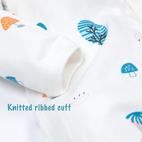 babies girls cotton footies multi pack long sleeve one-piece jumpsuit
