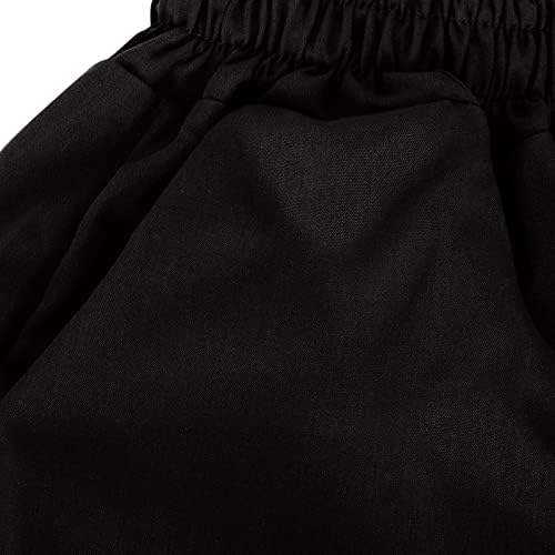 Women Cargo Pants with Pockets and Elastic Waist