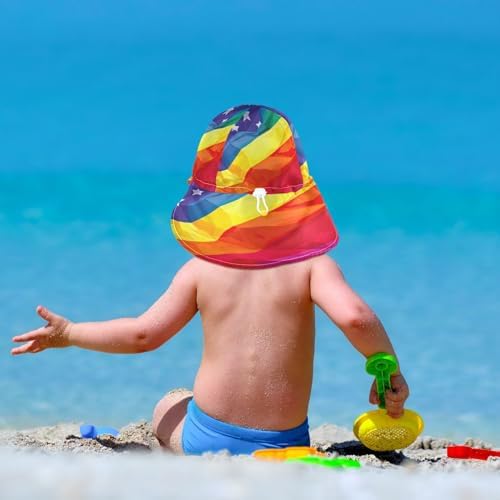 Adjustable Rainbow Flag Sun Hat