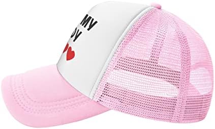 KATAKU Heart I Love My Daddy Toddler Mesh Baseball Cap Pink Summer Fun