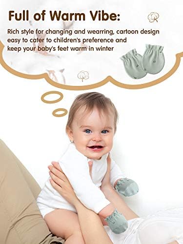 Geyoga 24-Piece Newborn Baby Mittens Girls Boys