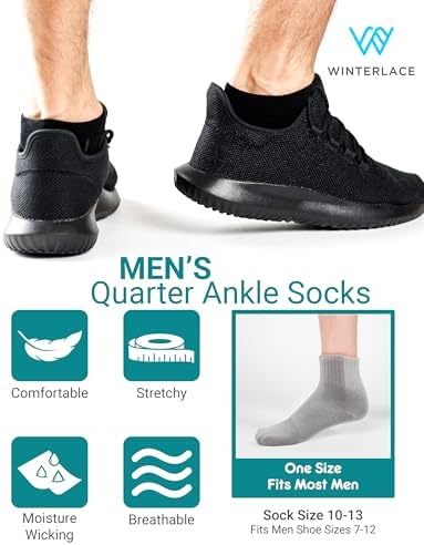 Winterlace Casual Athletic Ankle Socks 48-Pair Pack