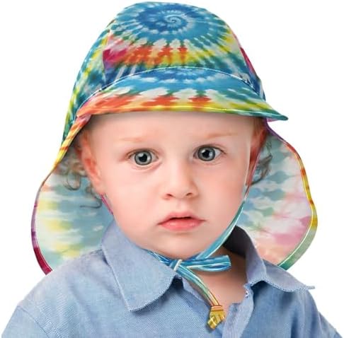 Emelivor Rainbow Tie Dye Spiral Baby Sun Hat
