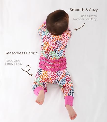 DREAMHALO Baby GirlRomper 2-Way Zipper Visco BAMBOO ROMPER