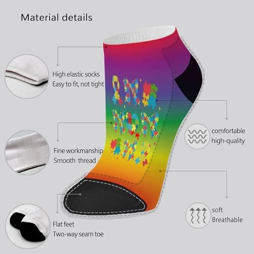 Coquettess Autism Puzzles for Men Hidden Messages Socks