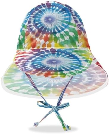 Adjustable Rainbow Tie-Dye Baby Sun Hat