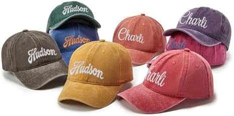 Personalized toddler baseball cap with 100 cotton fabric and adjustable closure