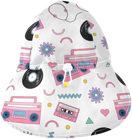 Retro Music Records Audio Tapes Baby Girls Hats Caps