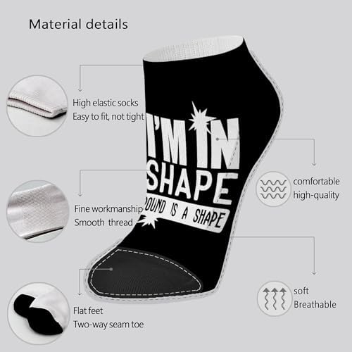 Im In Shape Round Is A Shapes Mens Athletic Socks Liner