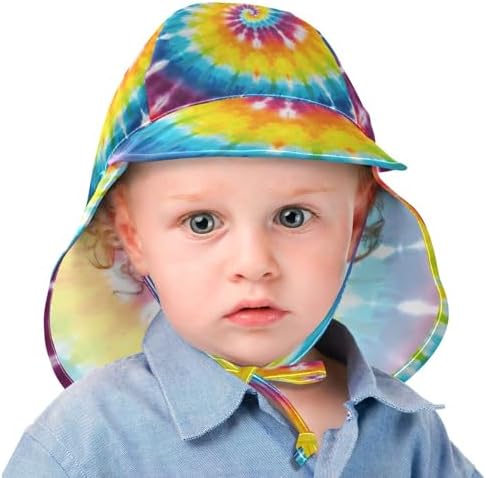 Emelivor Multicoloured Spiral Tie Dye Sun Hat for Kids
