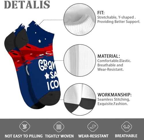 Stylish Ankle Socks for Grandchildren Easy-Fit Design
