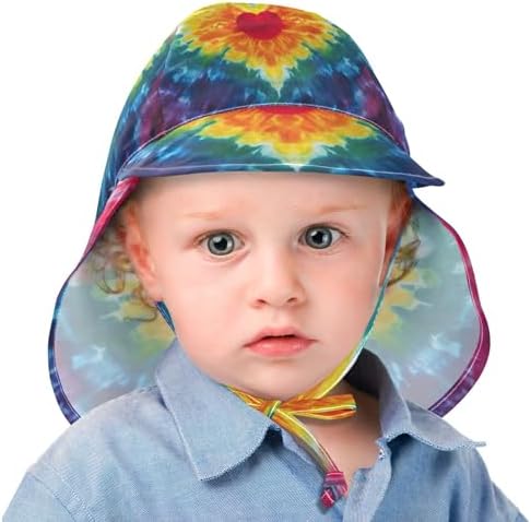 Emelivor Tie Dye Heart Baby Sun Hat 50 UPF Protection