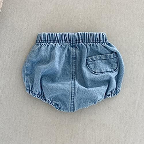 EISHOW Baby Denim Bloomers 2pcs Shorts Set for 0-3 Years