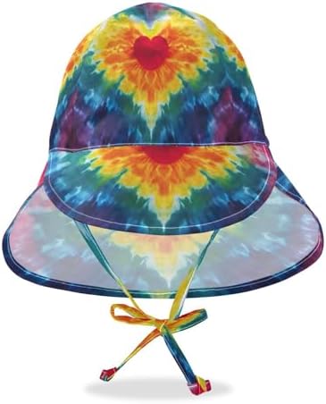 Emelivor Tie Dye Heart Baby Sun Hat 50 UPF Protection