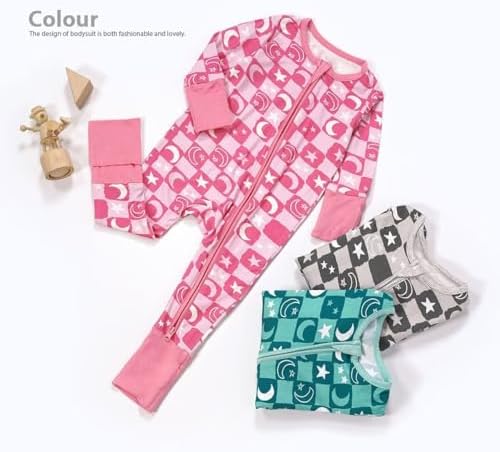 Teach Leanbh Baby Bamboo Viscose Pajamas with Mittens and Feet Cuffs