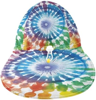 Adjustable Rainbow Tie-Dye Baby Sun Hat