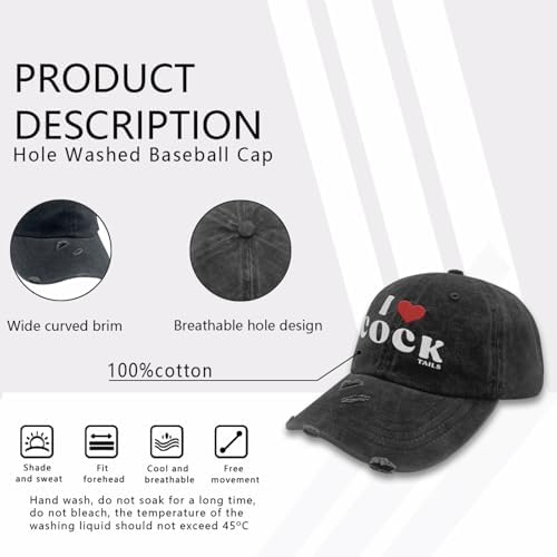 I Love Cocktails Funny Cowboy Link Hat for Men