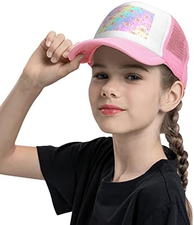 Stylish Adjustable Baseball Hat for Kids Ages 4-10 Pink Elephant Design