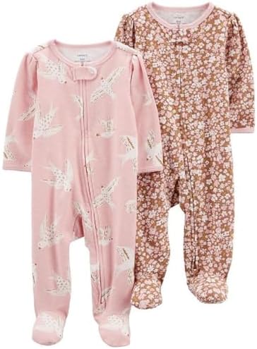 Carters Girls Snug Fit Footie Sleepers