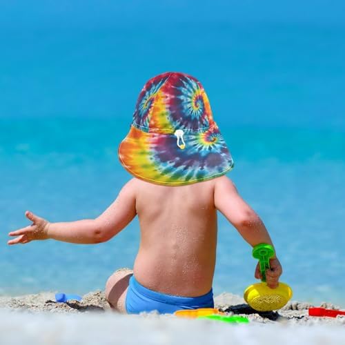 Emelivor Tie-Dye Spiral Baby Sun Hat UPF 50