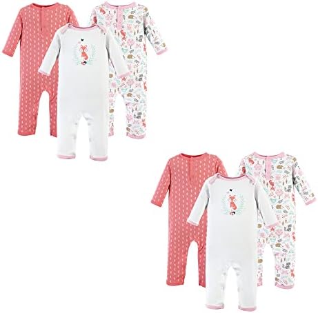 Soft Cozy Hudson Baby Unisex Cotton Rompers for Babies