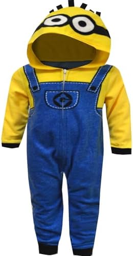 Boys Minions Hooded Blanket Sleeper Onesie Pajama