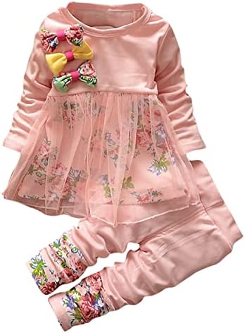 Floral Mesh Baby Girls Romper with Pants