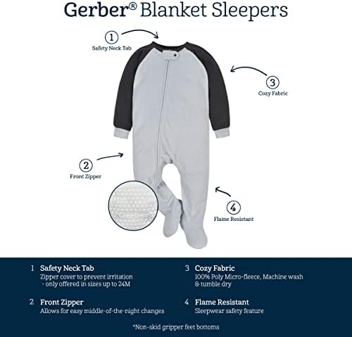 Gerber Toddler Pajamas Set - Flame-Resistant Soft Fleece 2-Pack