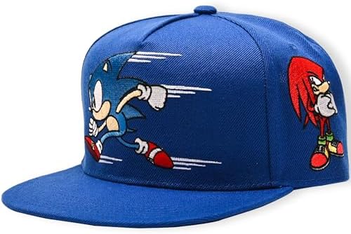 Concept One Mens Sonic The Hedgehog Extreme Pro Adjustable Flat-Brim Cap