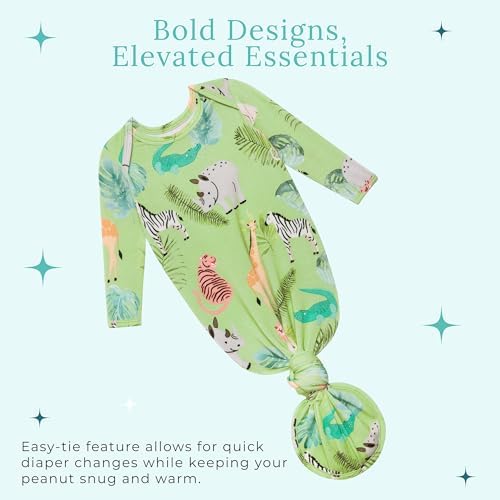Posh Peanut Newborn Knotted Baby Gown 0-3 Months