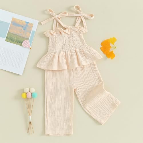 Toddler Girl Linen Camisole Pants Set