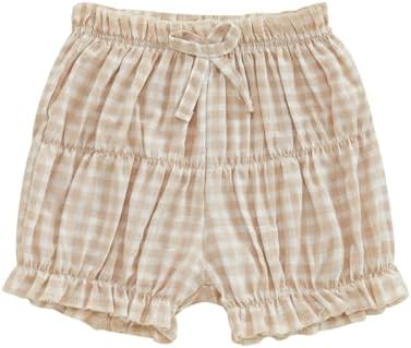 Aiwpstoin Toddler Girls Ruffled Plaid Shorts