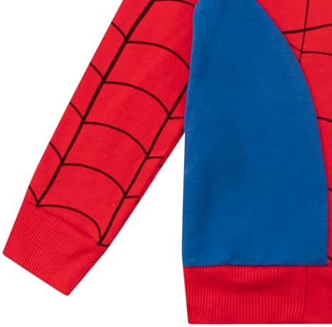 Marvel Spider-Man Boys Zip-Up Fleece Hoodie for Toddlers Cool Action