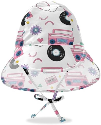 Retro Music Records Audio Tapes Baby Girls Hats Caps