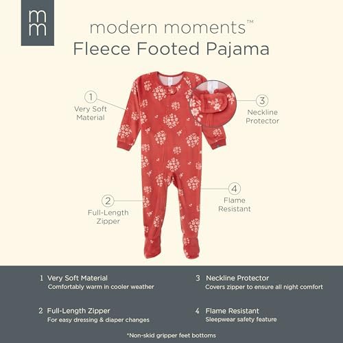Modern Moments by Gerber Baby Bunny Fleece Blanket Sleeper - Comfortable Cozy