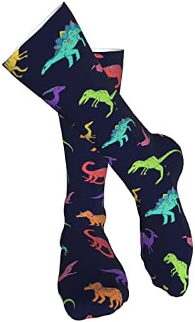 Sketch Dinosaur Knee High Kids Soccer Socks
