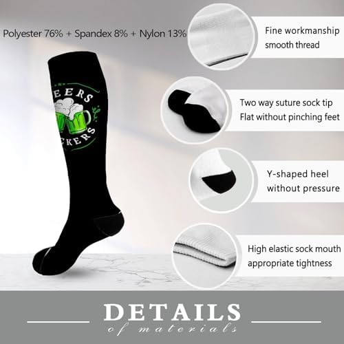 Cheers Fckers St Pattys Day Socks for Men Women