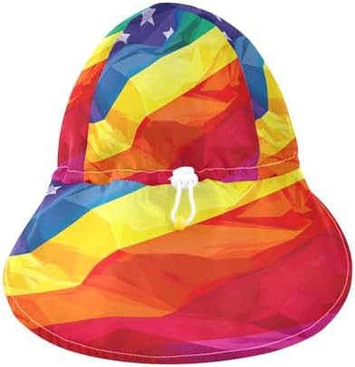 Adjustable Rainbow Flag Sun Hat