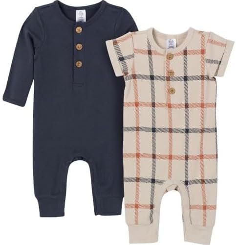 Gerber 2-Piece Long Leg Romper for Baby Boys and Girls