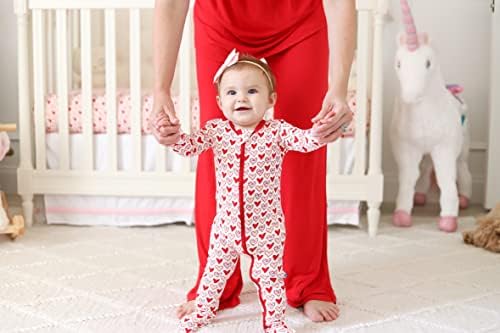 Perfect Valentines Day Footies for Baby - Soft Stretchy and Cozy