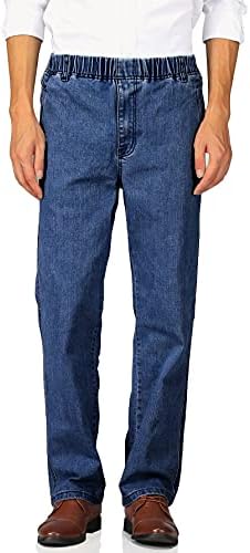 Soojun Mens Elastic Waist Jeans - Comfort Style