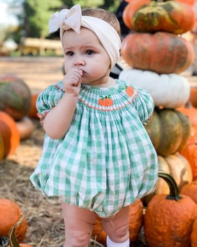 Pumpkin Plaid Romper Hello Pumpkin Baby Festive Bestie Sp Halloween Softy ToddlerRowsrows